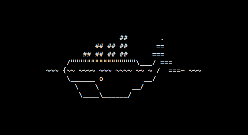 The ASCII Docker whale