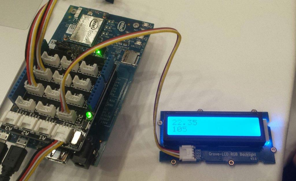 A temperature and humidity sensor project by another hackday team